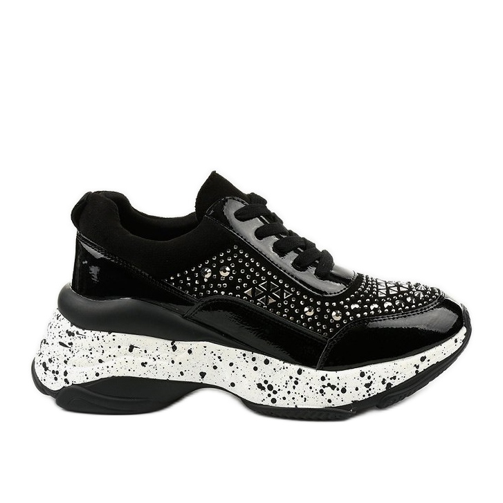 Deportivas negras confeccionadas en eco-piel-ante Quijor negro