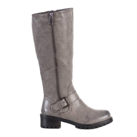 Sixth Sense Botas con hebilla gris