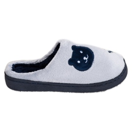 Bona Pantuflas calientes azul marino gris