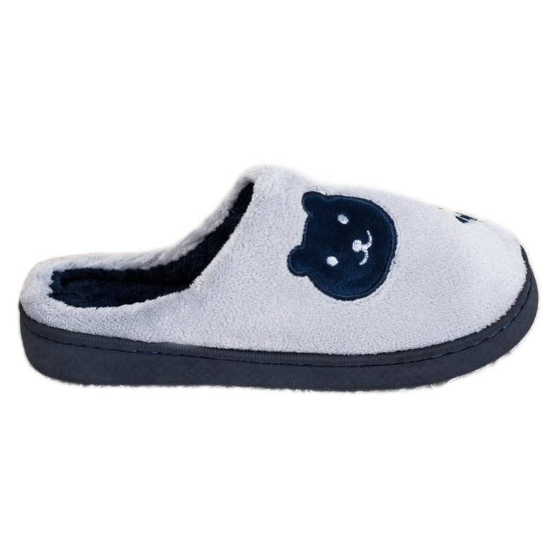 Bona Pantuflas calientes azul marino gris