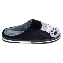 Bona Zapatillas de bienvenida a casa negro gris Bona Zapatillas de bienvenida a casa negro gris