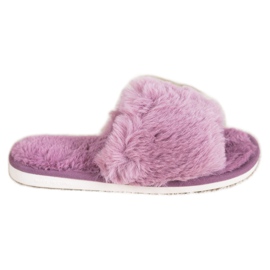 Bona Zapatillas con piel púrpura