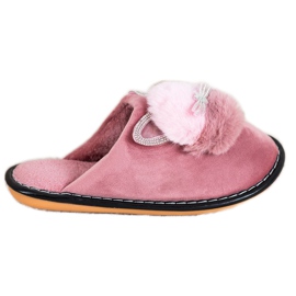 Bona Pantuflas Con Circonita Cúbica rosa