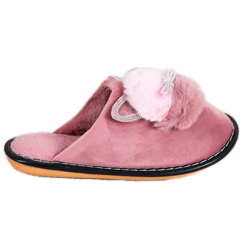 Bona Pantuflas Con Circonita Cúbica rosado Bona Pantuflas Con Circonita Cúbica rosado