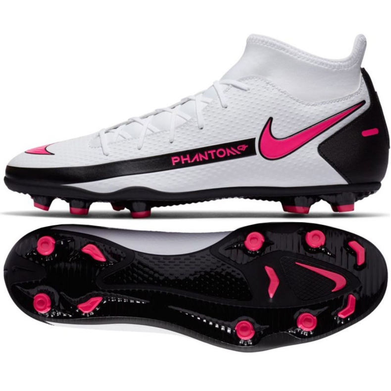 Zapatillas de fútbol Nike Phantom Gt Club Df FG / MG CW6672 160 blanco blanco