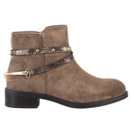 Bestelle Botas marrones de moda marrón Bestelle Botas marrones de moda marrón