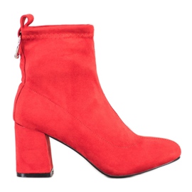 Fashion Botas sin cordones rojo