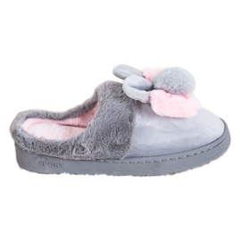 Bona Zapatillas grises con daño rosa