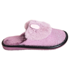 Bona Zapatillas de purpurina con daño violeta