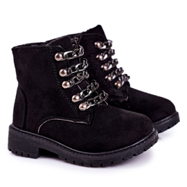 Cadenas para niños Trappers con aislamiento Eco Suede Chain Black Rock &amp; Roll negro