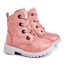 Botas Trappers Infantiles Calentadas Con Piel Rosa Mia rosado