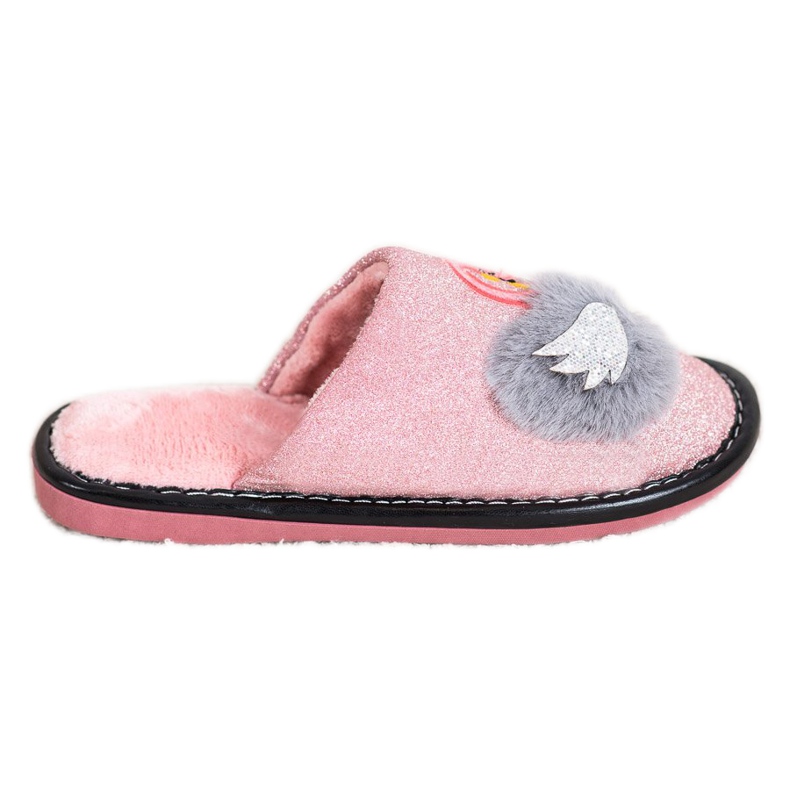 Bona Zapatillas con estilo con aplicación rosado