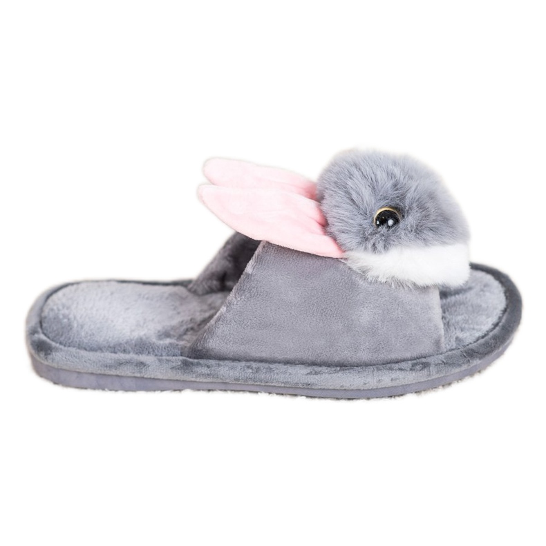 Bona Zapatillas de conejito gris