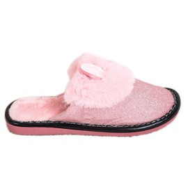 Bona Zapatillas de purpurina con daño rosado