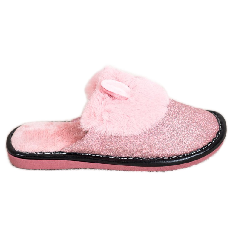 Bona Zapatillas de purpurina con daño rosado