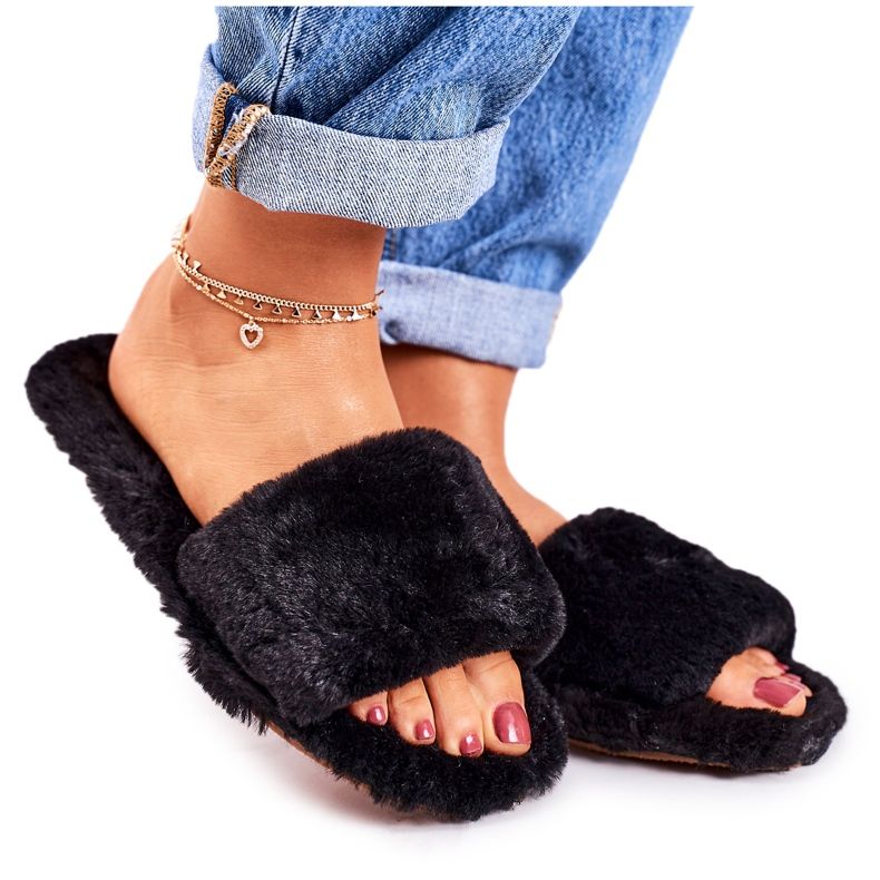 FJ1 Pantuflas Mujer Piel Negra Cold Days negro