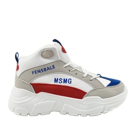 Zapatillas blancas, zapatillas de mezclilla con aislamiento blanco multicolor