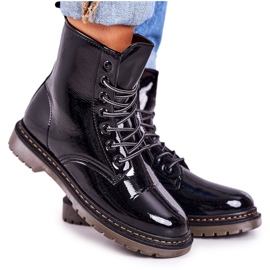 Botas Calientes de Mujer Botas Lacadas Black Thunder negro