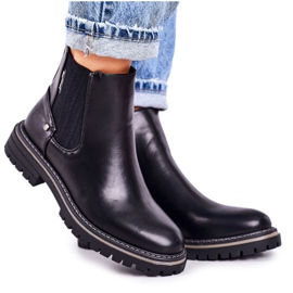 PJ1 Botas Chelsea cálidas para mujer Botas negras Traveller negro