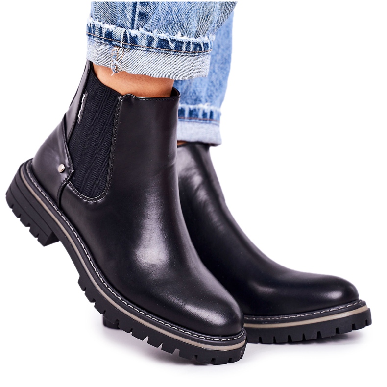 PJ1 Botas Chelsea cálidas para mujer Botas negras Traveller negro PJ1 Botas Chelsea cálidas para mujer Botas negras Traveller negro