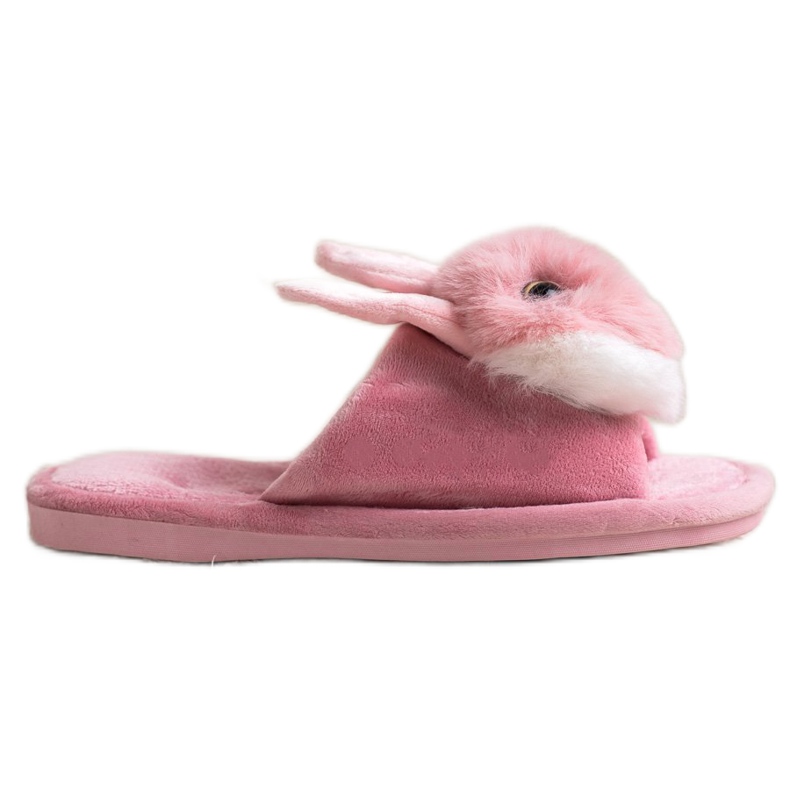 Bona Zapatillas de conejito blanco rosado