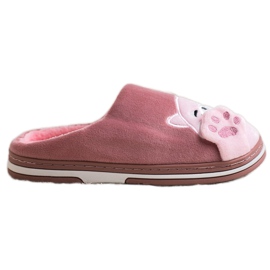 Bona Zapatillas de bienvenida a casa rosado