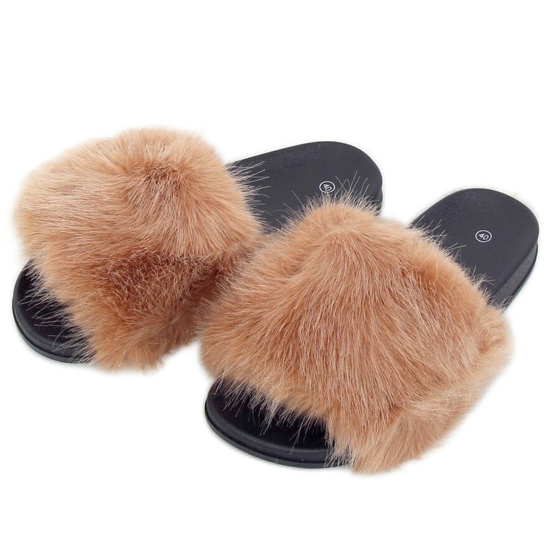 Pantuflas con piel de camello CK107P Camel marrón multicolor Pantuflas con piel de camello CK107P Camel marrón multicolor