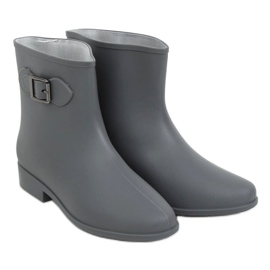 Grey D32 Chanclos grises con hebilla en el tobillo