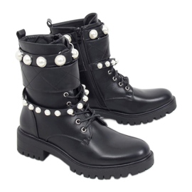 Botas negras con perlas NC1065 Black negro