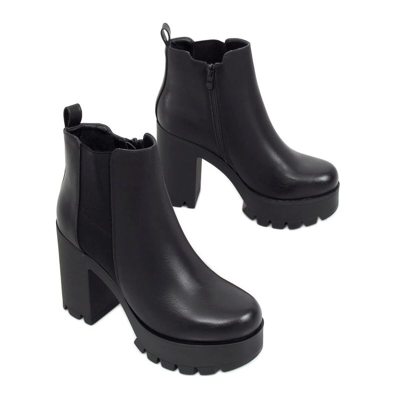 Black RB40P Botas negras con plataforma negro Black RB40P Botas negras con plataforma negro