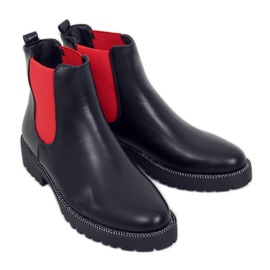 Botines Chelsea negros para mujer 15602-9 Negro