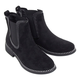 Negro Botas Jodhpur ante negro RQ313 Negro