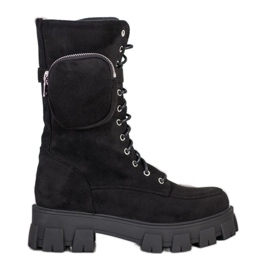 Seastar Botas de ante con bolsillo negro