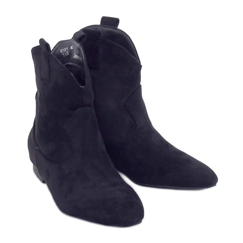 Fajas de gamuza negra para mujer NC1071 Black negro Fajas de gamuza negra para mujer NC1071 Black negro