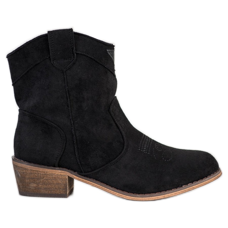 Queentina Cómodas botas de vaquero con aislamiento. negro