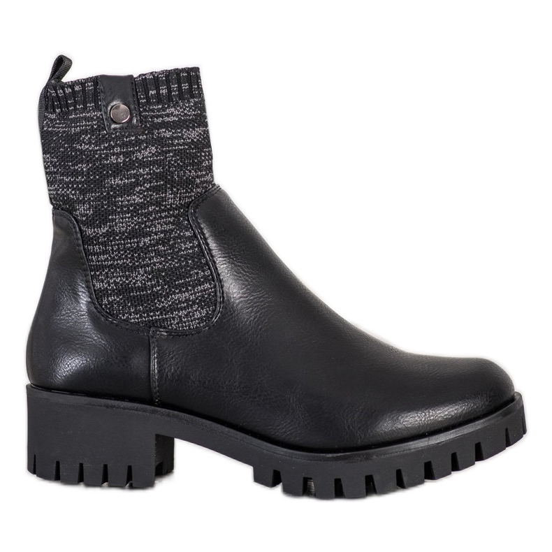 M.Daszyński Botas sin cordones en la plataforma negro M.Daszyński Botas sin cordones en la plataforma negro
