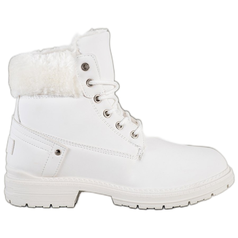 SHELOVET Botas de montaña con piel blanco