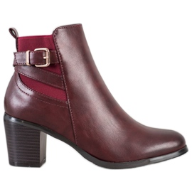Ideal Shoes Botas burdeos casuales rojo