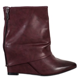 Sweet Shoes Botas de cuña de moda rojo
