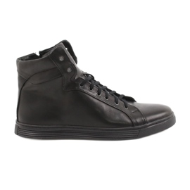 Zapatillas de cuero para hombre KENT negro Chris