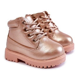 FRROCK Botas Trappers Infantiles Dorado Rosa Dexter FRROCK Botas Trappers Infantiles Dorado Rosa Dexter