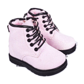 Botas Calientes Brocado Infantil Trappers Pink Ariel rosado