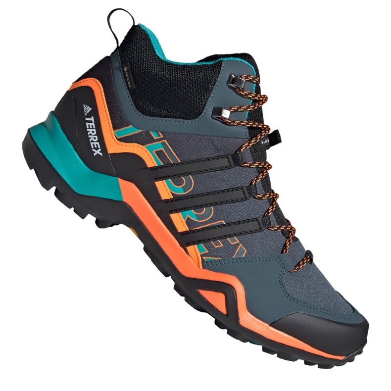 Zapatillas Adidas Terrex Swift R2 Mid Gtx M FV6840 negro naranja gris verde Zapatillas Adidas Terrex Swift R2 Mid Gtx M FV6840 negro naranja gris verde