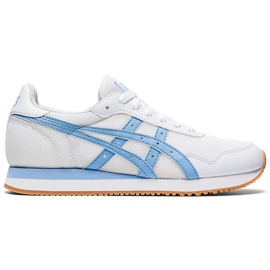 Zapatillas de mujer Asics Tiger Runner blancas y azules 1192A160 102 blanco