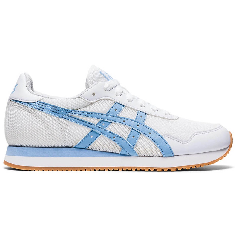 Zapatillas de mujer Asics Tiger Runner blancas y azules 1192A160 102 blanco
