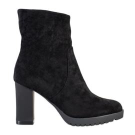 SHELOVET Botas altas de ante negro