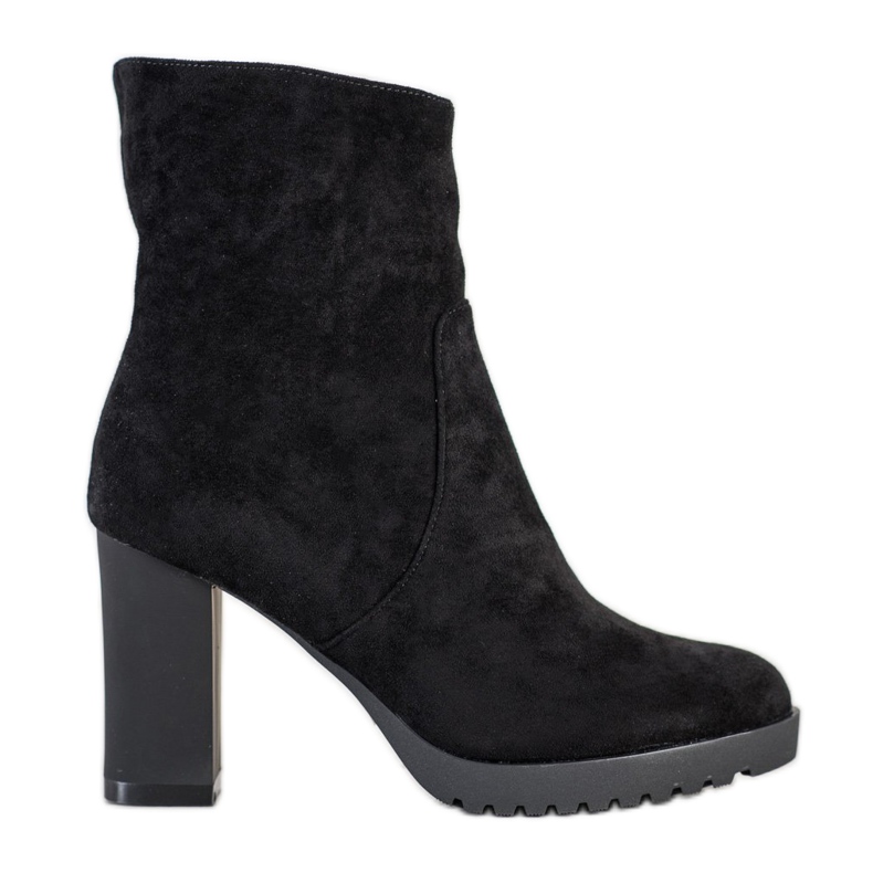 SHELOVET Botas altas de ante negro