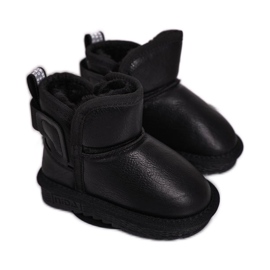 Apawwa Botas de nieve infantil negras con piel Black Charlotte negro