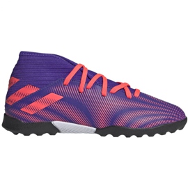 Botas de fútbol adidas Nemeziz.3 Tf Jr EH0576 naranja, púrpura, rosa púrpura