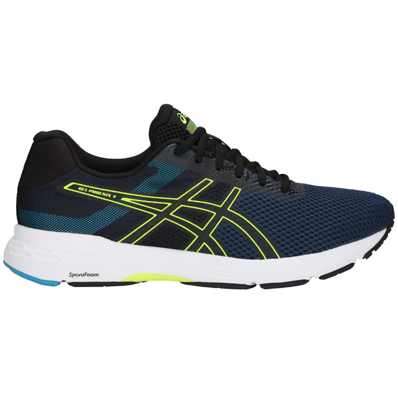 Zapatillas de running de hombre Asics Gel Phoenix 9 T822N 400 negro azul marino amarillo